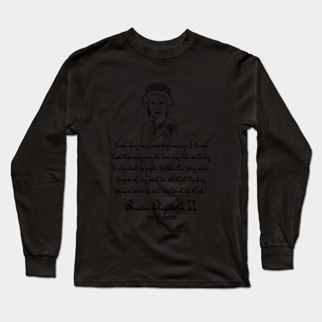 Queen Elizabeth Long Sleeve T-Shirt by Myartstor 